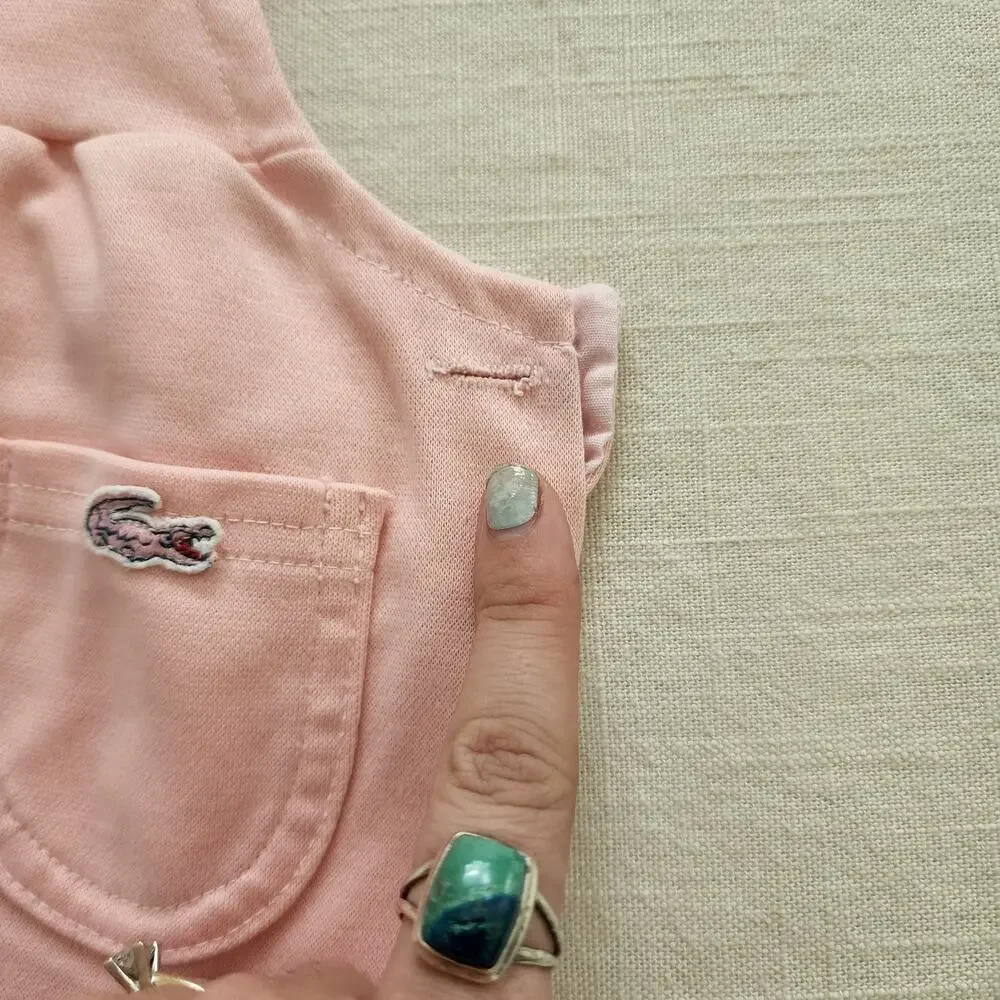 Vintage Lacoste Light Pink Bodysuit 12 months *flaw